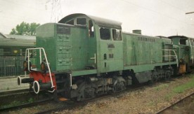 Lokomotywa spalinowa SM15-17 w skansenie Muzeum Kolejnictwa w Warszawie. 17.08.1993...